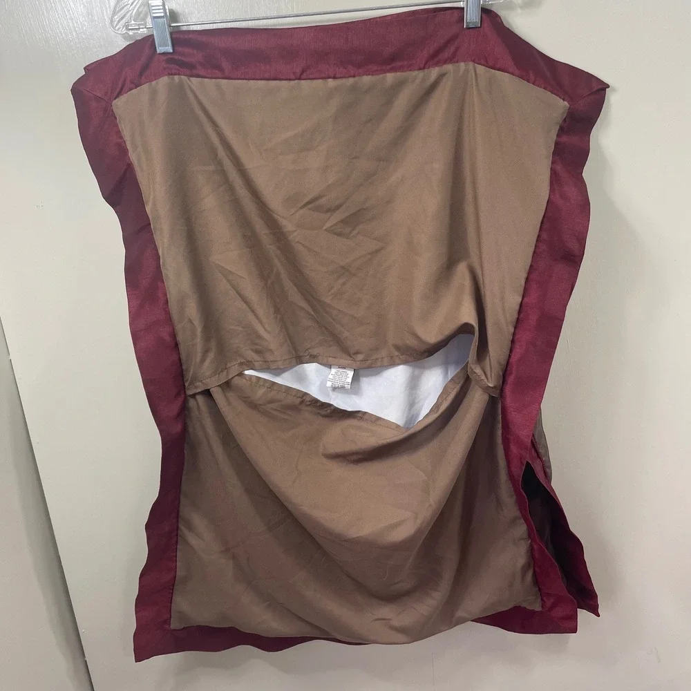 Chris Madden JCP Home Euro Sham Brown Burgundy Embroidered Medallion‎ 31x24.5